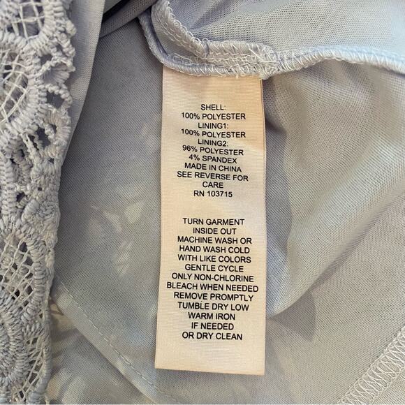 Nanette Lepore Spring Bloom Iris Bliss Floral Lace Sleeveless Blouse Tank Medium - Picture 11 of 15